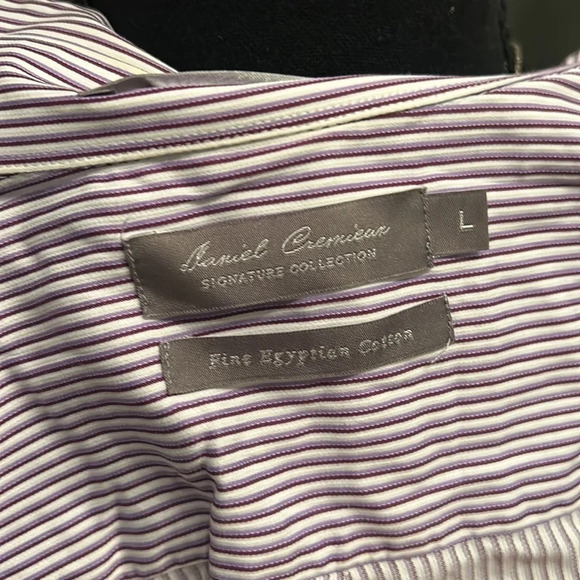Purple and white Daniel Cremieux Short Sleeve Button Up - Picture 4 of 4